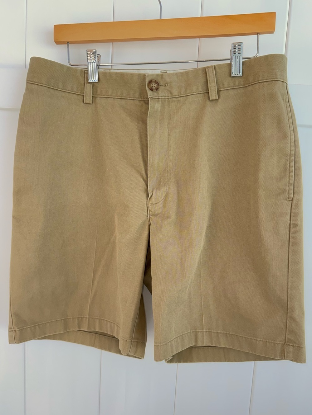 L.L. Bean Classic Men's Dark Khaki Shorts - Tailored Everyday Wear